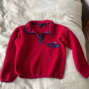 Mens S Patagonia red pullover synchilla fleece